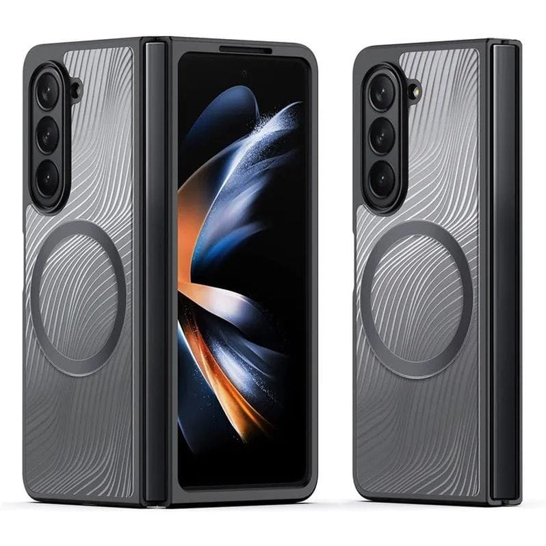 Capa blindada para Samsung Galaxy Z Fold5 5G compatível com MagSafe Dux Ducis Aimo Mag - preta