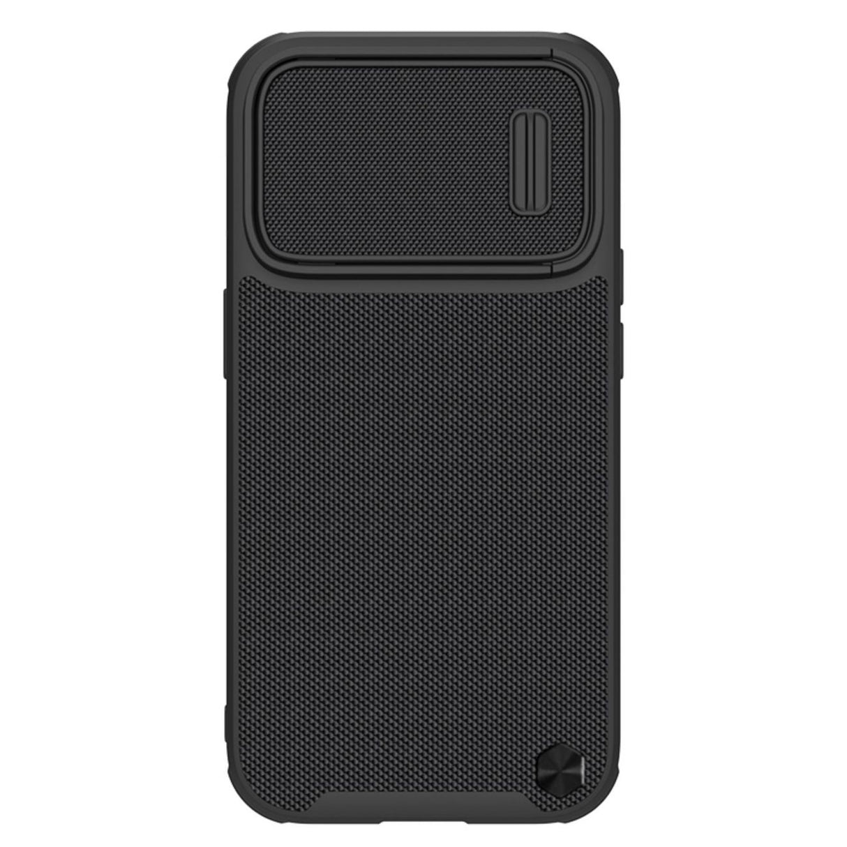 Capa Nillkin Textured S para iPhone 14 Pro, capa protetora robusta com proteção para a câmera, na cor preta.