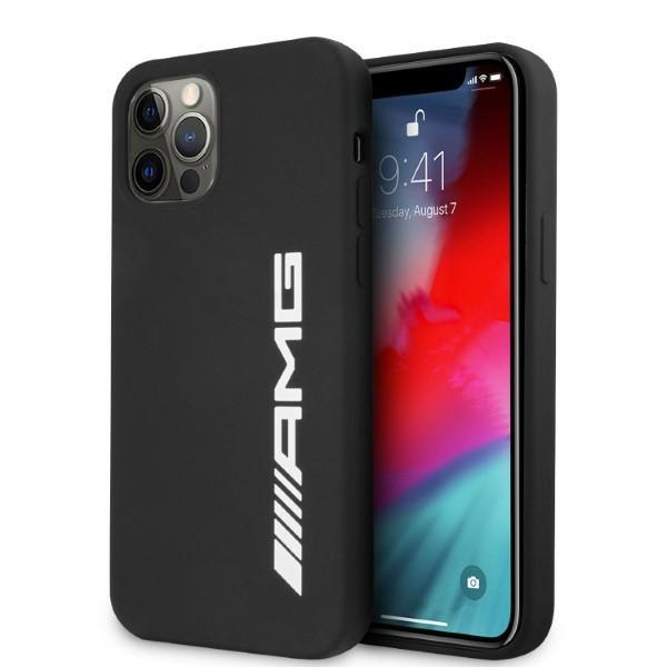 Capa AMG de Silicone com Logo Grande para iPhone 12 Pro Max - preta