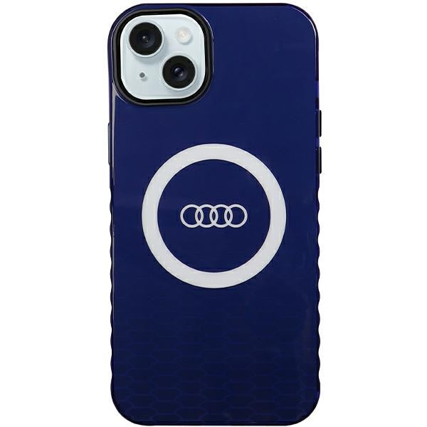 Capa Audi IML Big Logo MagSafe para iPhone 15 Plus / 14 Plus - azul