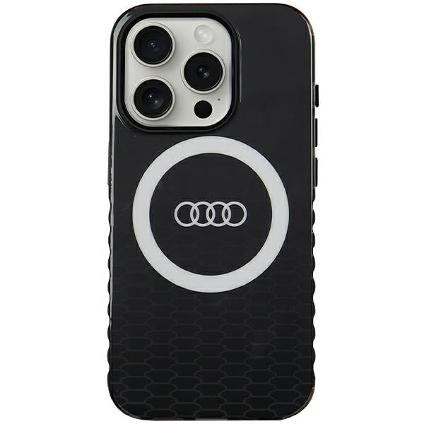Capa Audi IML Big Logo MagSafe para iPhone 15 Pro - preta