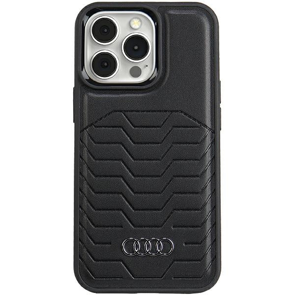 Capa Audi de Couro Sintético com MagSafe para iPhone 13 Pro Max - preta