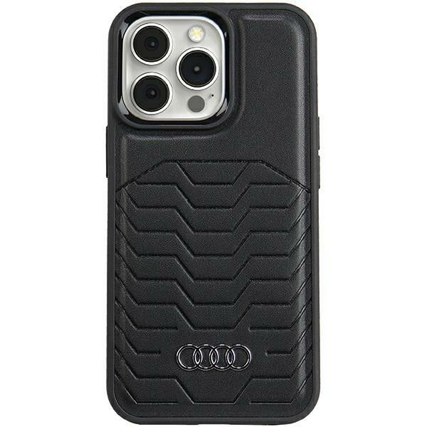 Capa Audi de Couro Sintético com MagSafe para iPhone 15 Pro - preta