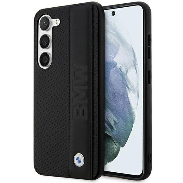 Etui BMW Leather Textured & Stripe para Samsung Galaxy S23+ - preto
