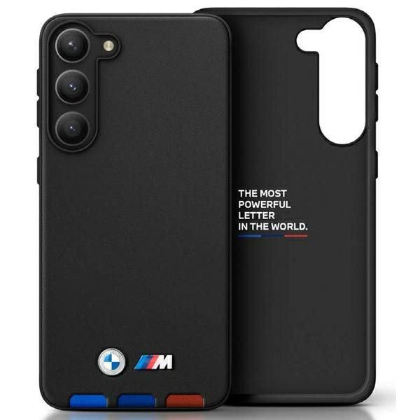 Etui BMW Leather Stamp Tricolor para Samsung Galaxy A54 - preto