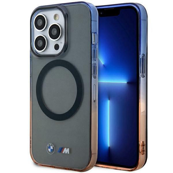 Capa BMW Gradient Bumper MagSafe para iPhone 14 Pro Max - cinza