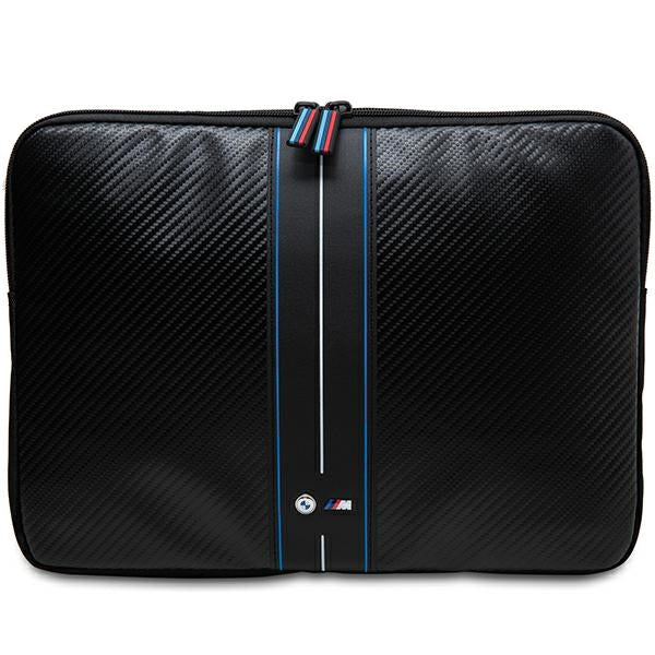 Capa BMW Carbon & Blue Stripe para laptop de 16" - preta