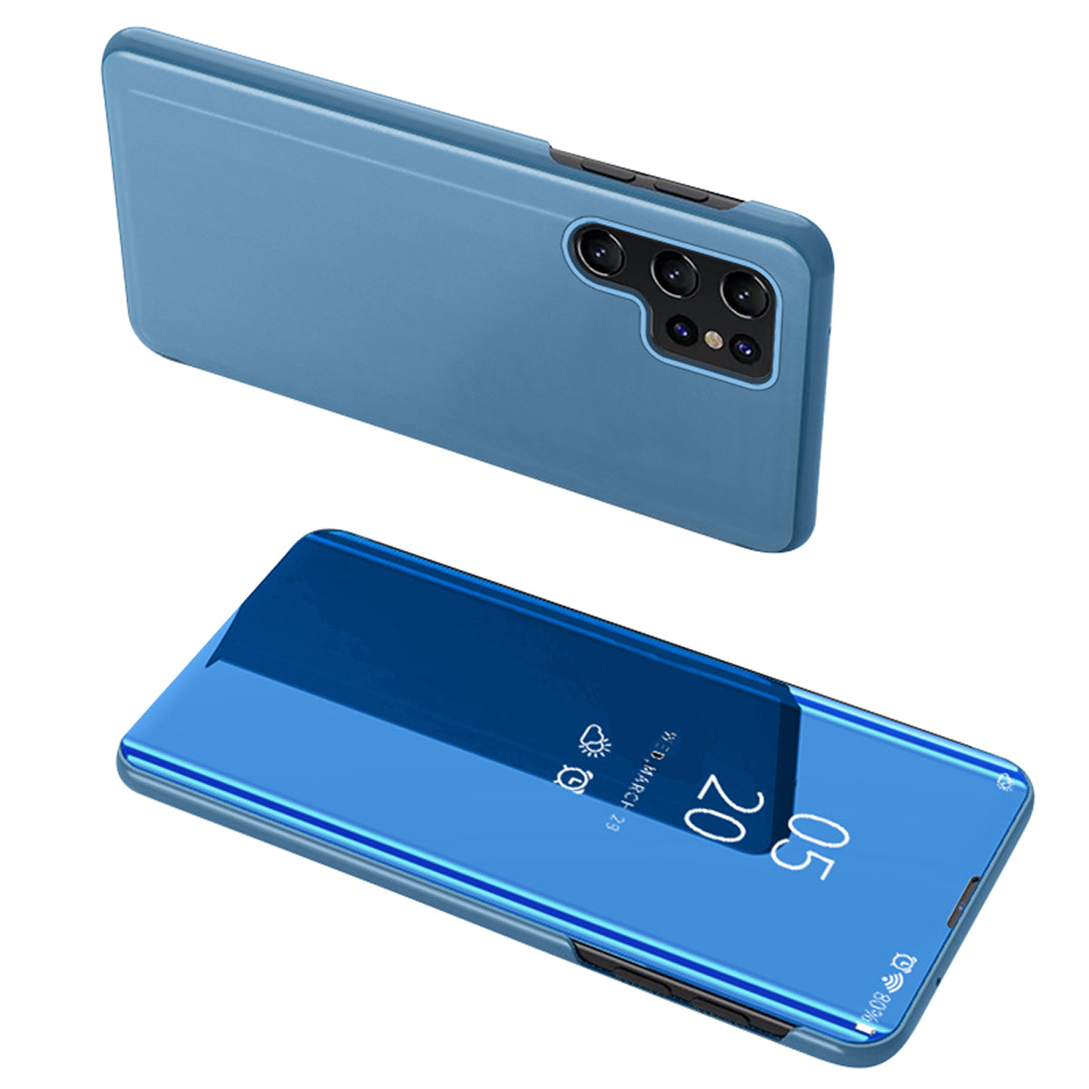 Capa Clear View Case para Samsung S24 com aba - azul