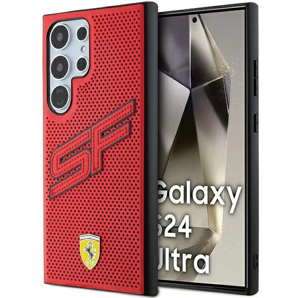 Etui Ferrari Big SF Perfurado para Samsung Galaxy S24 Ultra - vermelho