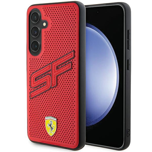 Etui Ferrari Big SF Perfurado para Samsung Galaxy S24 - vermelho