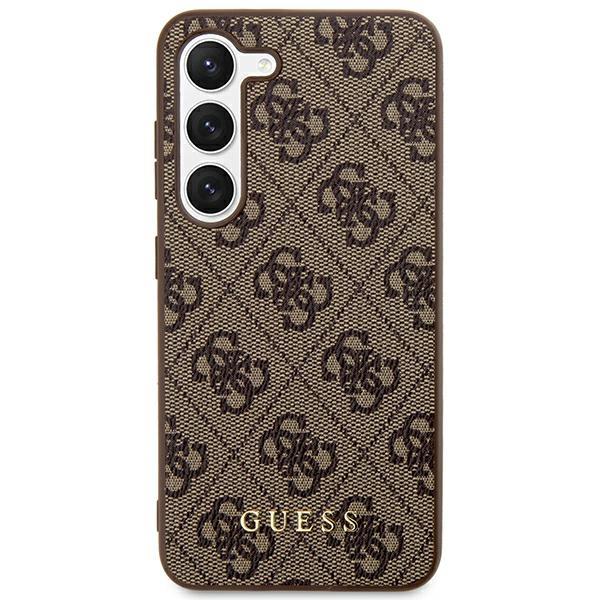 Etui Guess 4G Metal Gold Logo para Samsung Galaxy S24+ - castanho