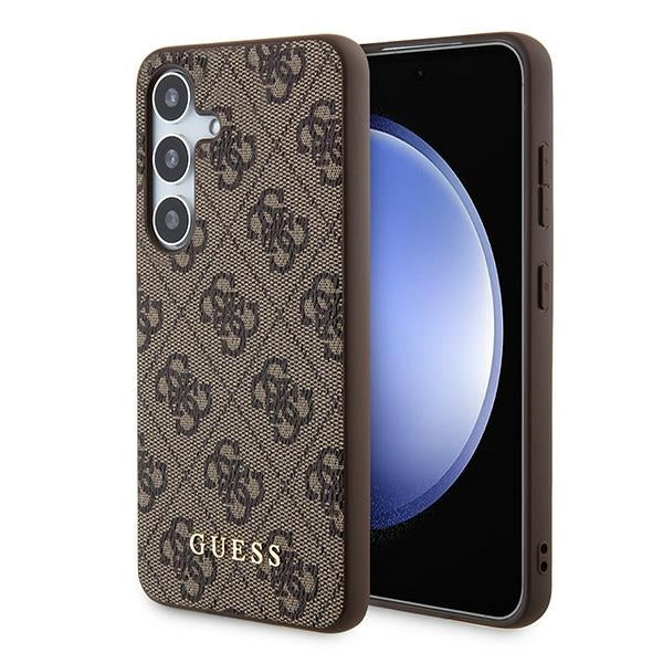 Capa Guess 4G Metal Gold Logo para Samsung Galaxy S24 - castanho