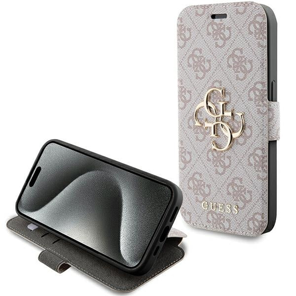 Capa Guess 4G Metal Logo para iPhone 15 Pro Max - rosa