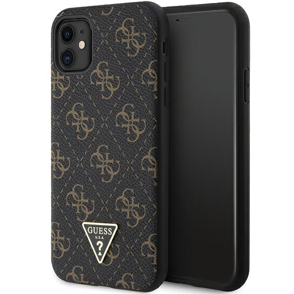 Capa Guess 4G Triangle Metal Logo para iPhone 11 / XR - preta