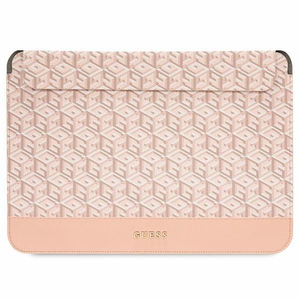 Capa Guess GCube Stripes para laptop de 14" - rosa