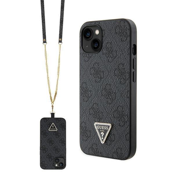 Capa Guess Crossbody 4G com Logo Metálico para iPhone 13 - preta