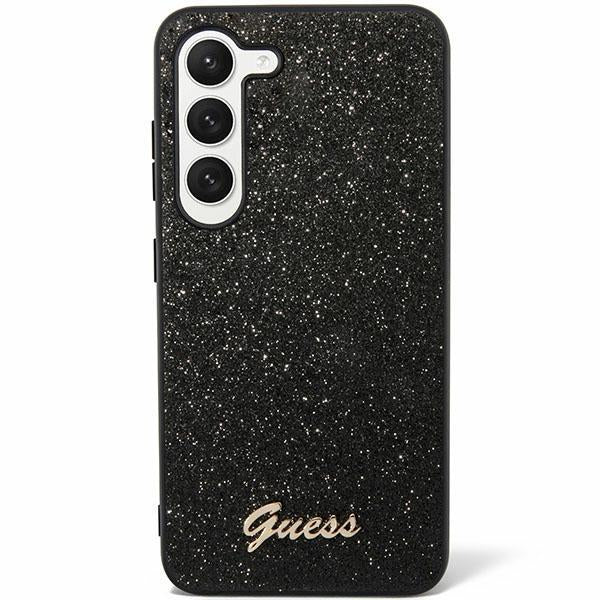 Capa Guess Glitter Script para Samsung Galaxy S24+ - preta