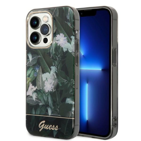 Capa Guess Jungle Collection para iPhone 14 Pro Max - verde