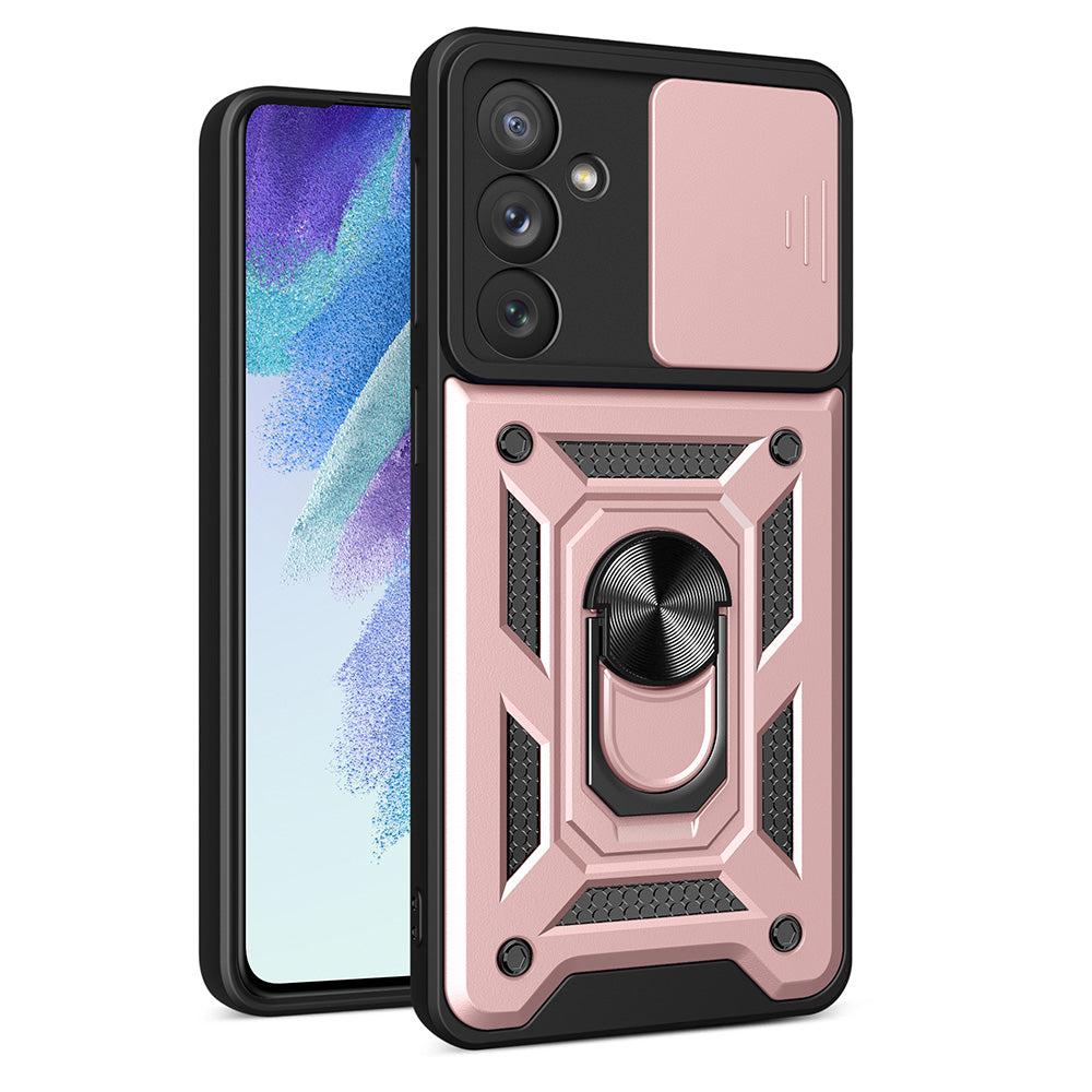 Capa Híbrida Armadura Camshield para Samsung Galaxy A54 5G, capa robusta com proteção para a câmera, rosa