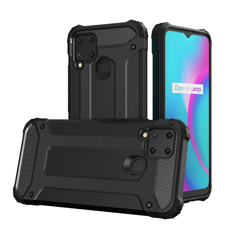Capa híbrida blindada Realme 10 5G / Realme 9i 5G capa híbrida blindada preta