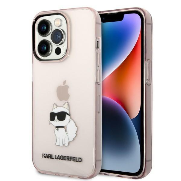 Capa Karl Lagerfeld Ikonik Choupette para iPhone 14 Pro Max - rosa