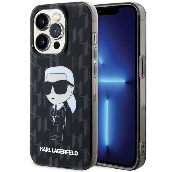 Etui Karl Lagerfeld Monogram Ikonik para iPhone 15 Pro - preto