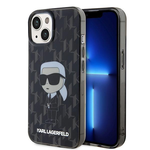 Etui Karl Lagerfeld Monogram Ikonik para iPhone 15 - preto