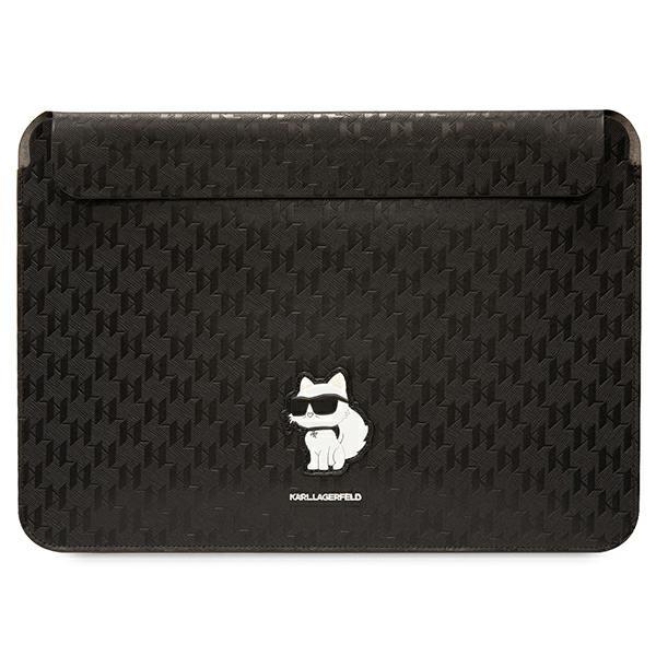 Capa Karl Lagerfeld Saffiano Monogram Choupette para laptop de 14" - preta