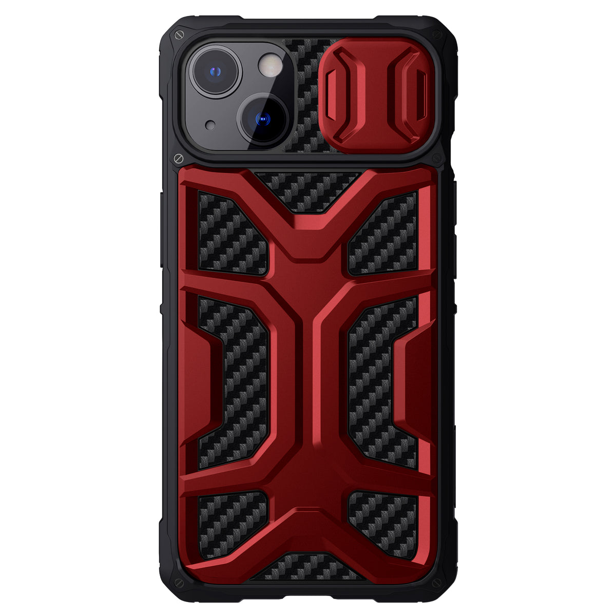Capa Nillkin Adventurer para iPhone 13, capa blindada com proteção para a câmera, vermelha.
