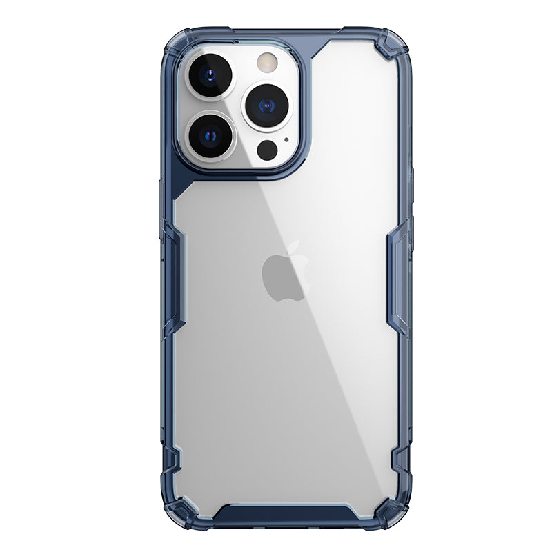 Capa protetora Nillkin Nature Pro para iPhone 13 Pro Max, cor azul.