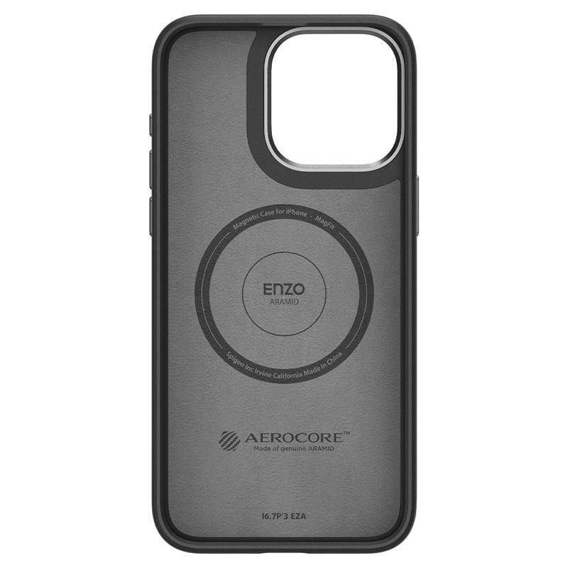 Capa Spigen Enzo Aramid Mag com MagSafe para iPhone 15 Pro - preto fosco