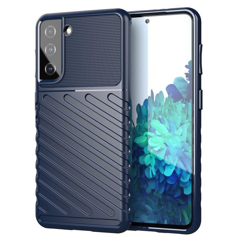 Capa Thunder Case para Samsung Galaxy S23+ de silicone blindado na cor azul