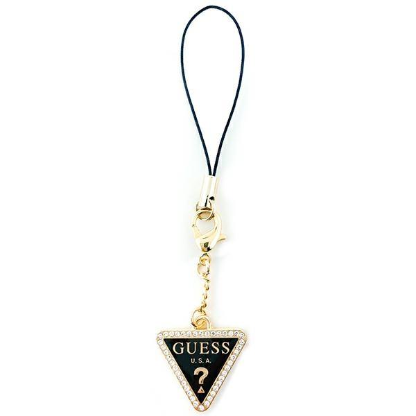 Guess Triangle Diamond Charm com Strass - dourado-preto