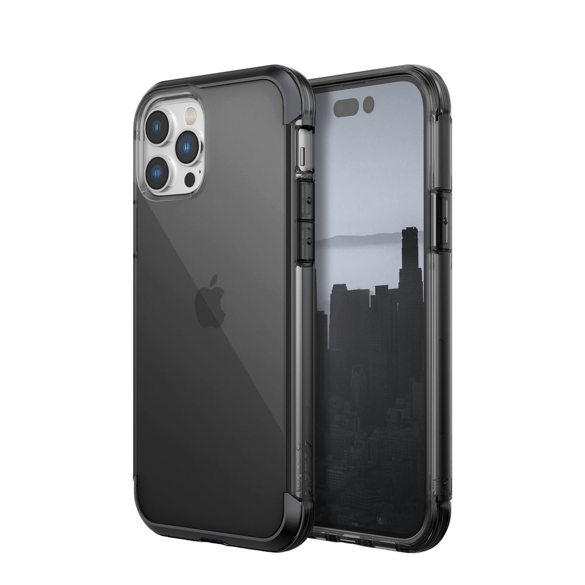 Capa Raptic X-Doria Air Case para iPhone 14 Pro Max, capa protetora robusta na cor preta.