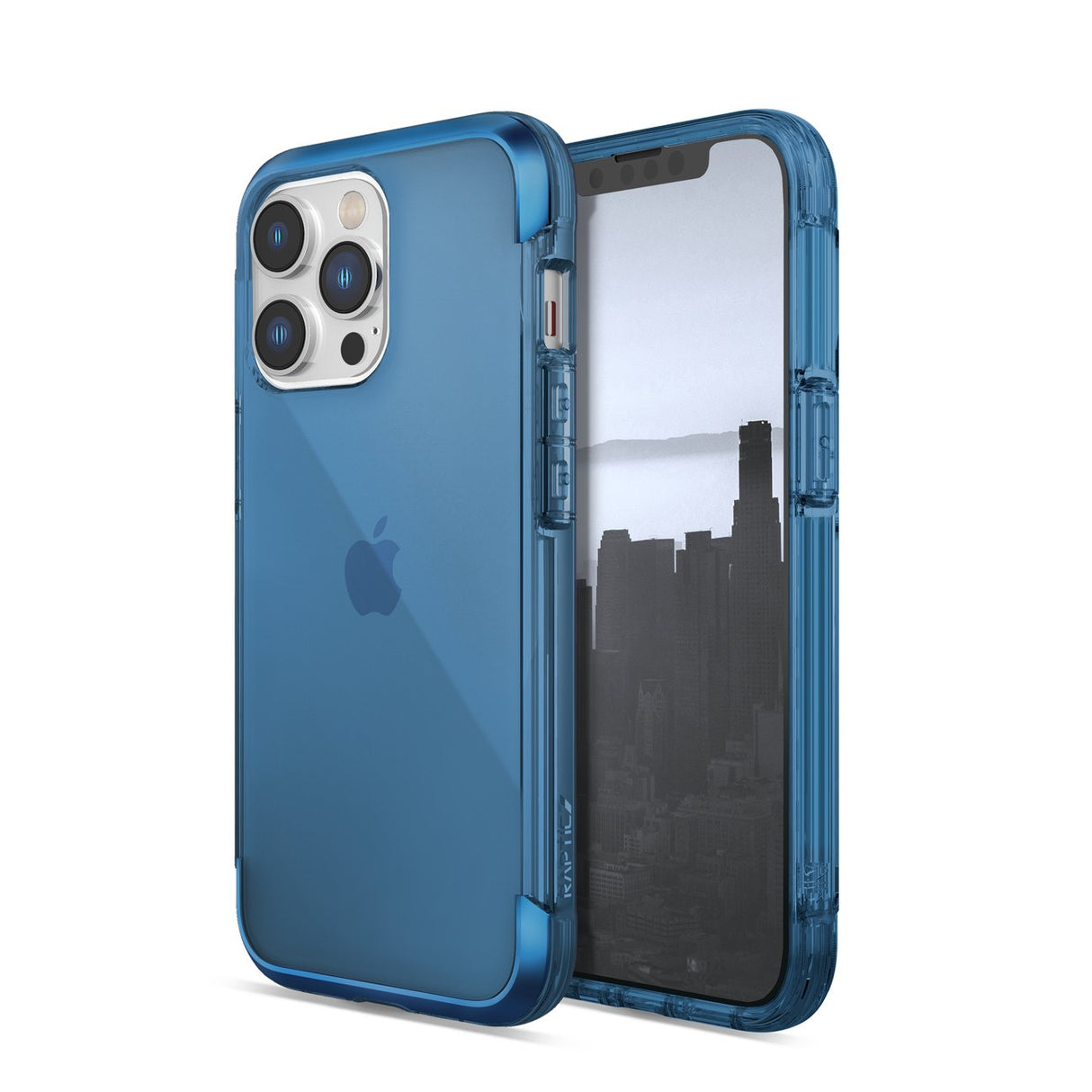 Capa Raptic X-Doria Air para iPhone 14 Pro Max, capa protetora robusta na cor azul.