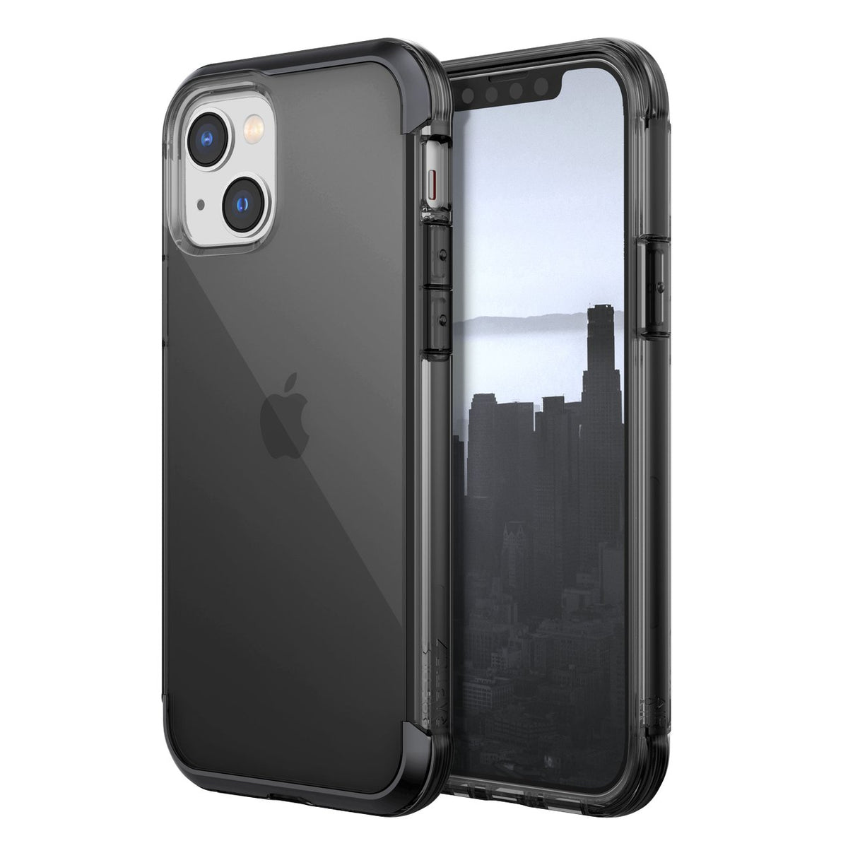 Capa Raptic X-Doria Air para iPhone 14 Plus, capa protetora robusta na cor cinza.