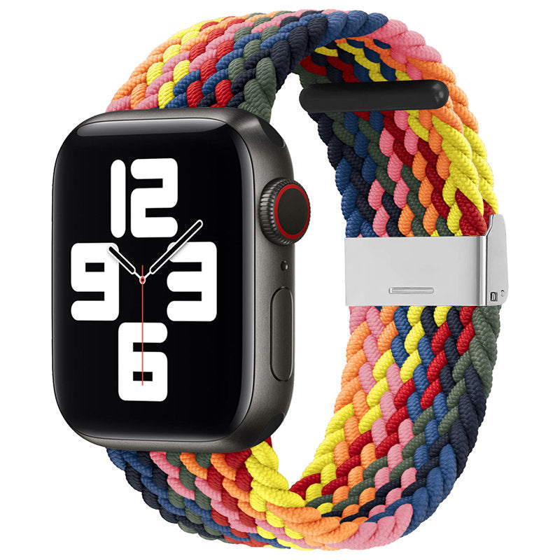 Pulseira de Tecido Strap Fabric para Watch 9 / 8 / 7 / 6 / SE / 5 / 4 / 3 / 2 (41mm / 40mm / 38mm) pulseira trançada de material para relógio, padrão 1