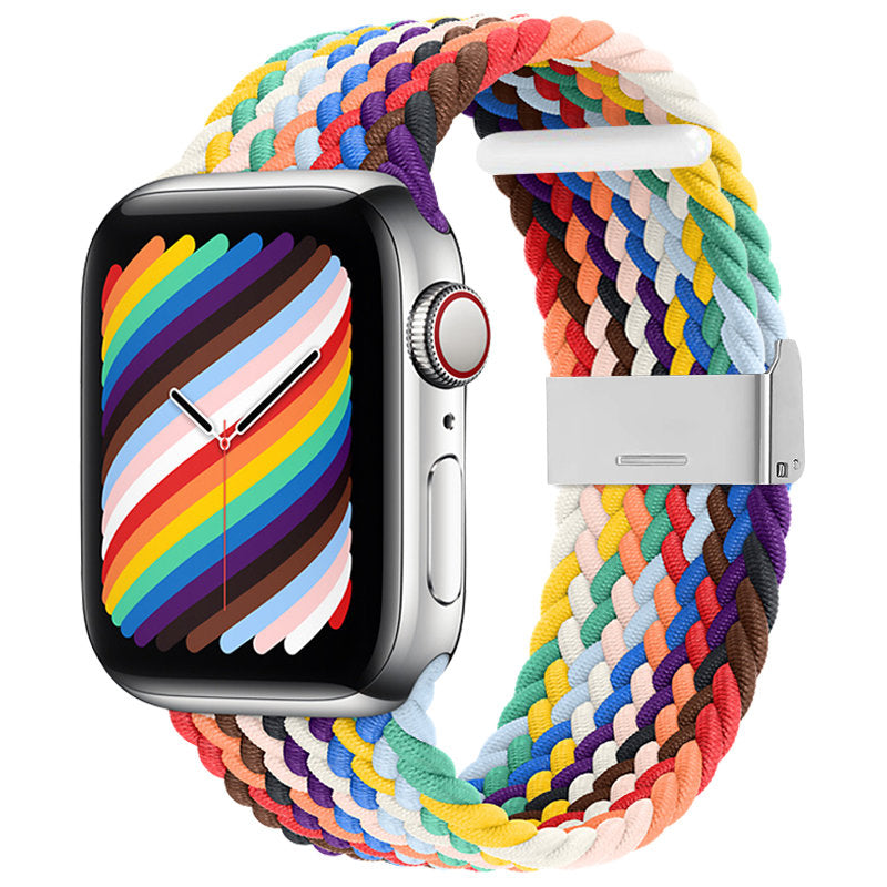 Pulseira de Tecido Pasek para Apple Watch Ultra / 9 / 8 / 7 / 6 / SE / 5 / 4 / 3 / 2 (49 / 45 / 44 / 42mm) trançada - multicolorida