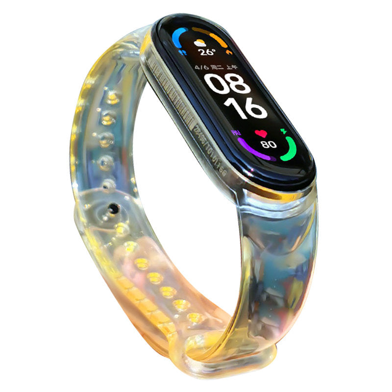 Pulseira de silicone substituível para Xiaomi Mi Band 6 / 5 amarela