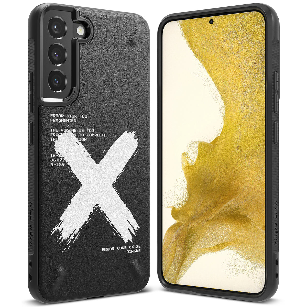 Capa resistente Ringke Onyx Design para Samsung Galaxy S22+ (S22 Plus) na cor preta (X) ()