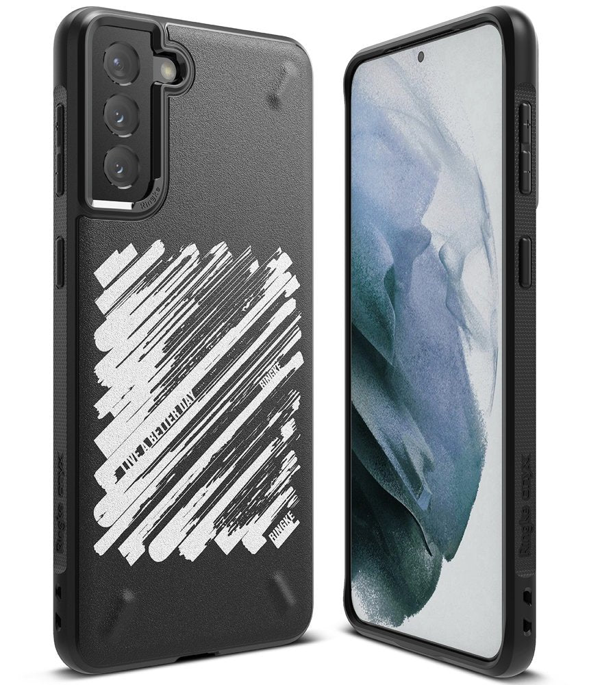 Capa protetora Ringke Fusion X Design com moldura para Samsung Galaxy S21+ 5G (S21 Plus 5G) preto (Routine) (XDSG0054)