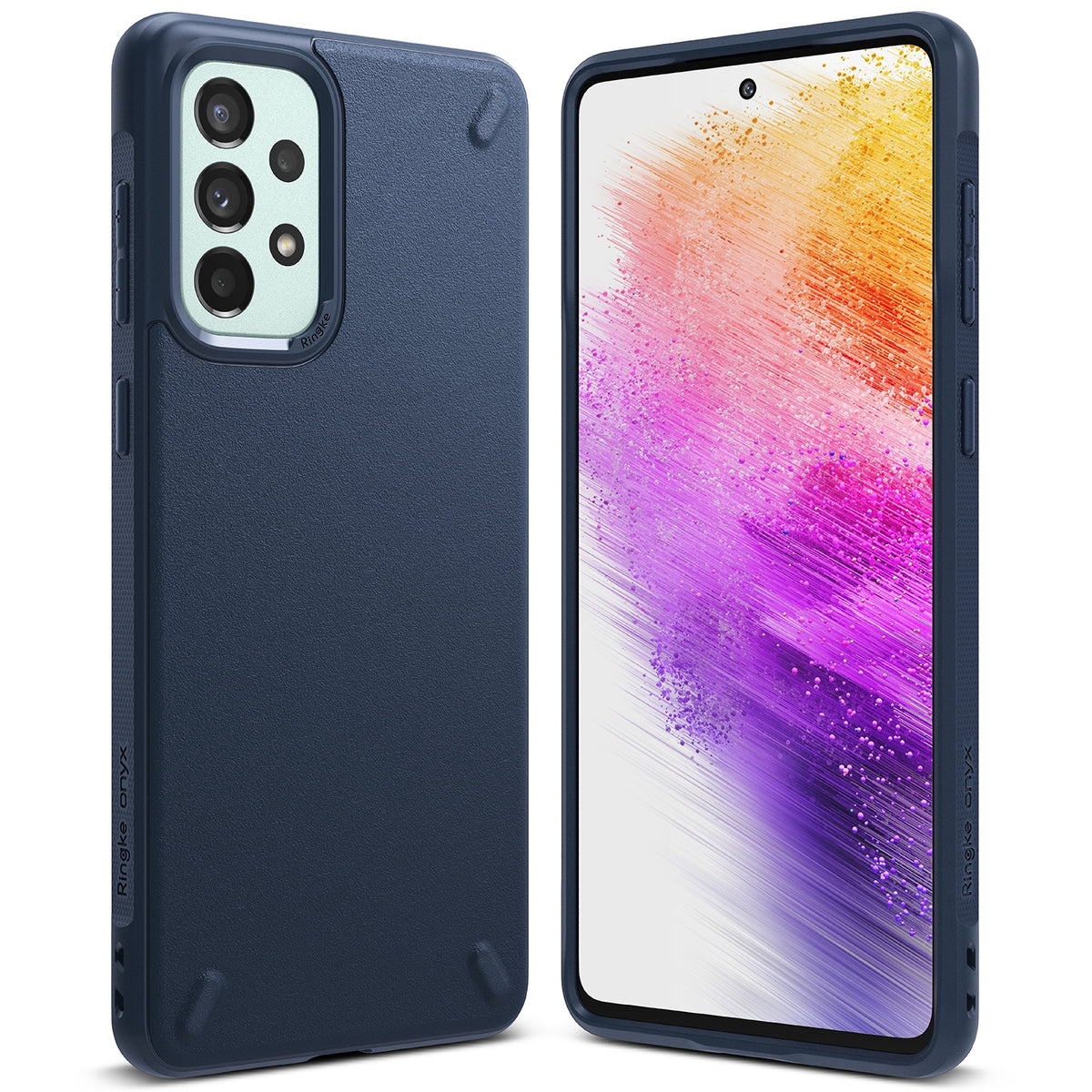 Capa resistente Ringke Onyx para Samsung Galaxy A73 na cor azul-marinho