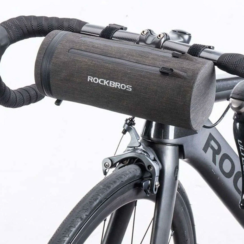 Bolsa de guidão de bicicleta Rockbros AS-051 à prova d'água - preta