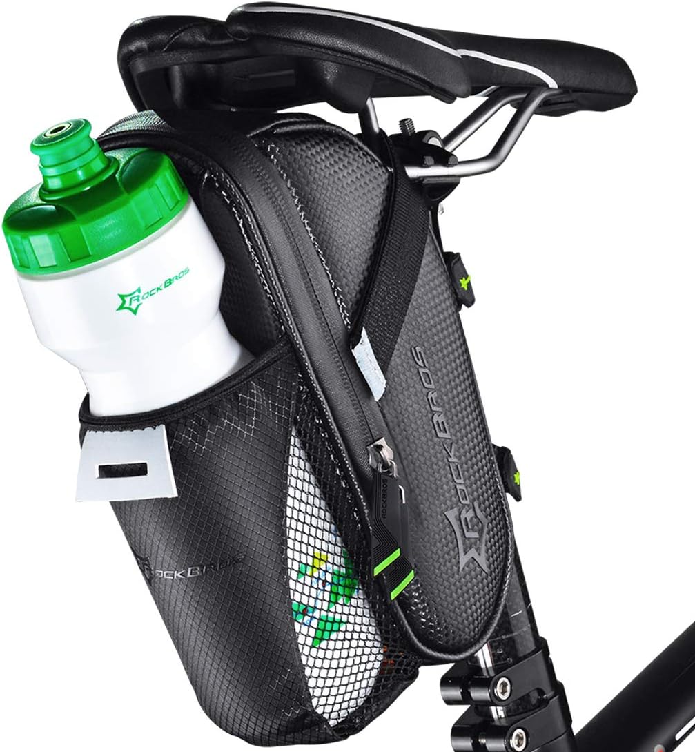 Bolsa de selim Rockbros C7-1 impermeável com montagem sob o selim 1.5l - preta