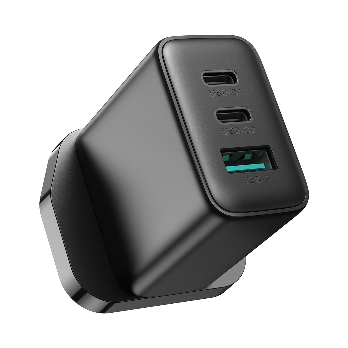 Carregador rápido Joyroom JR-TCF10 2x USB-C USB-A 32W (plugue UK) - preto