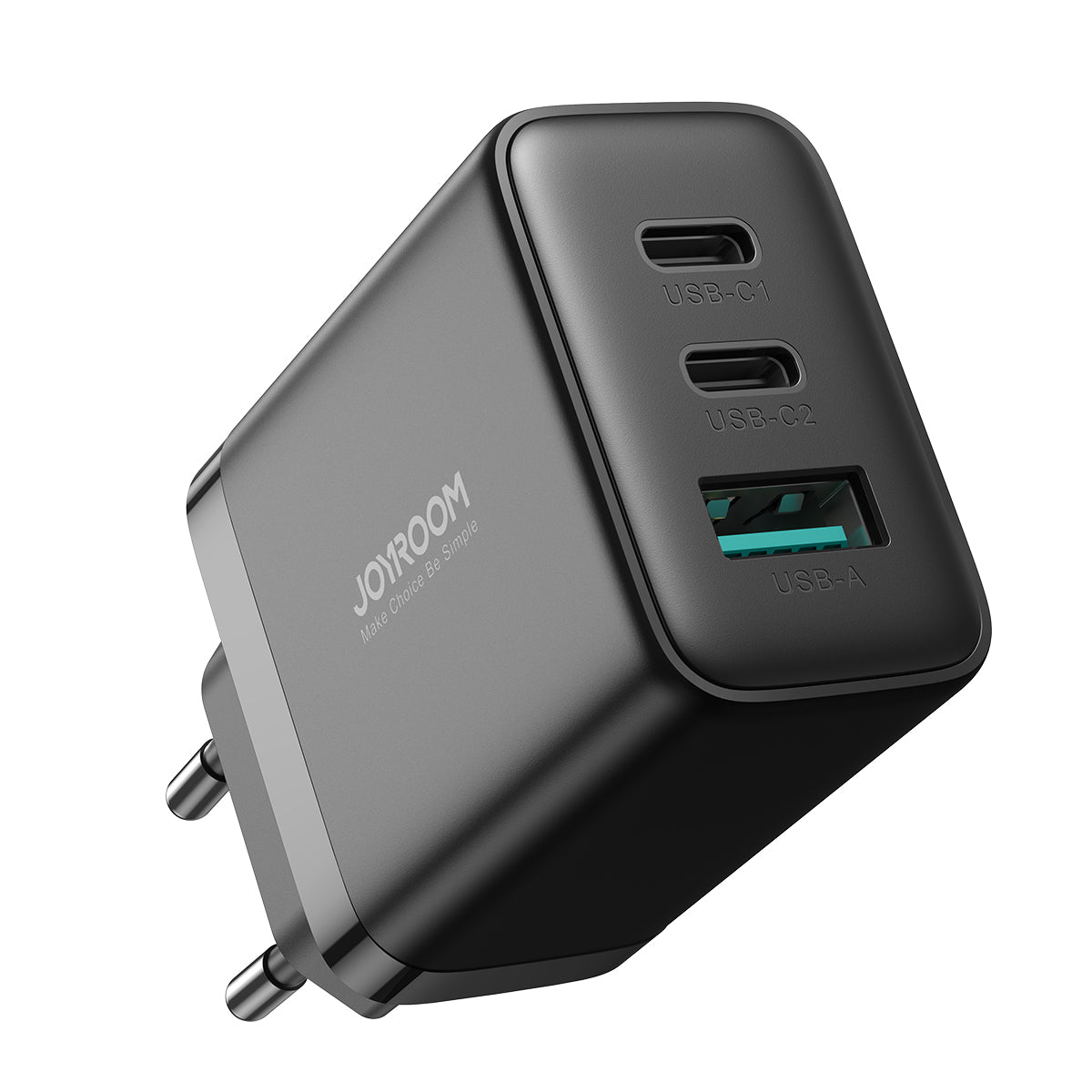 Carregador rápido Joyroom JR-TCF10 2x USB-C USB-A 32W - preto