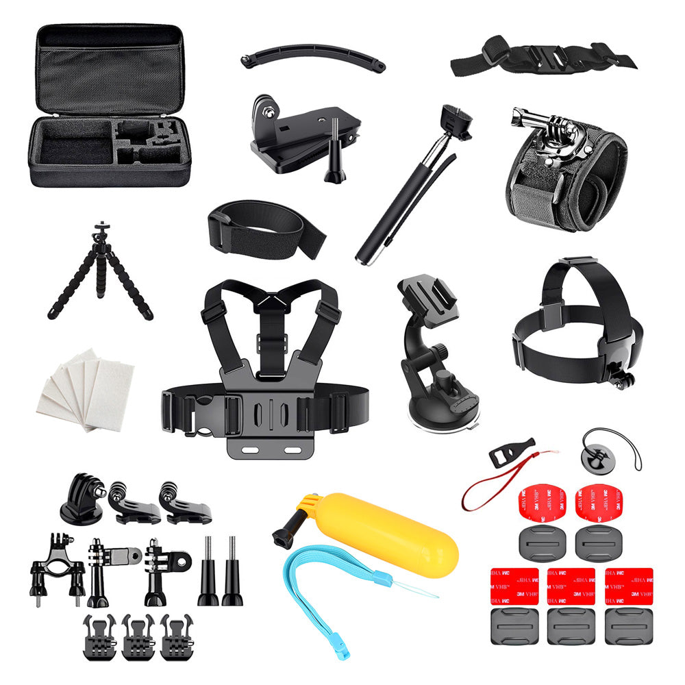 Conjunto de 50 acessórios em 1 para câmeras esportivas GoPro SJCAM