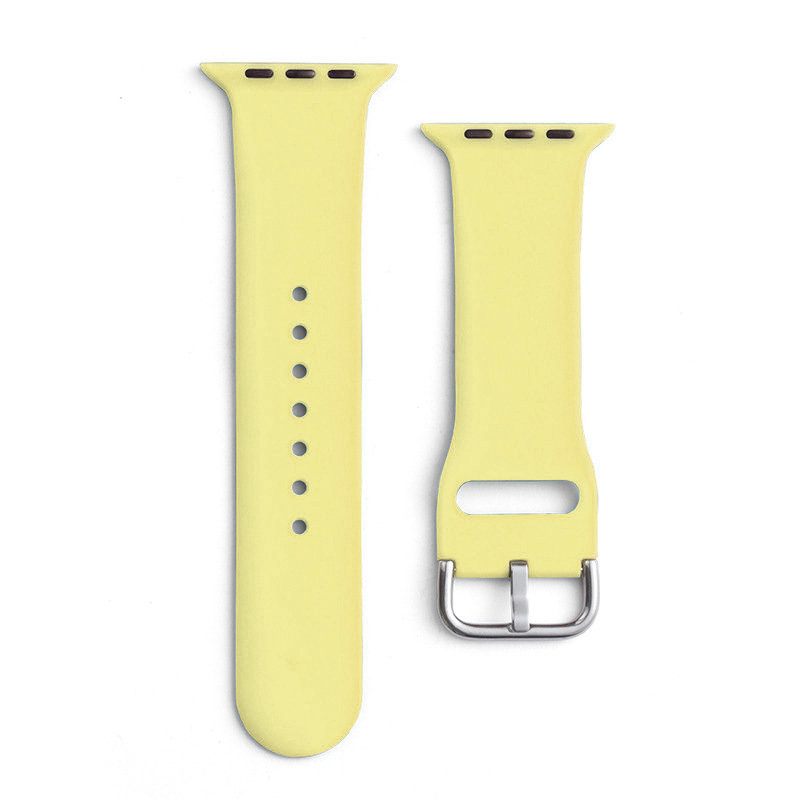 Pulseira de Silicone APS silikonowa para Watch Ultra / 9 / 8 / 7 / 6 / 5 / 4 / 3 / 2 / SE (49 / 45 / 44 / 42mm) pulseira amarela para relógio