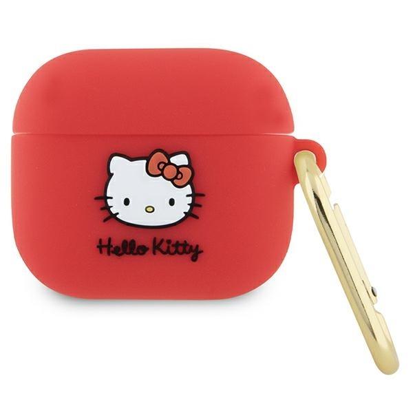 Capa Hello Kitty Silicone 3D Cabeça da Kitty para AirPods 3 - cor fúcsia