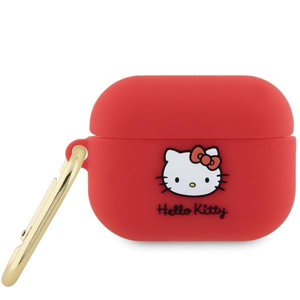 Capa Hello Kitty Silicone 3D Cabeça da Kitty para AirPods Pro 2 (2022/2023) - cor fúcsia